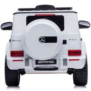 Masinuta electrica chipolino suv mercedes g63 amg cu scaun din piele si roti eva white hubeljg63mb21w