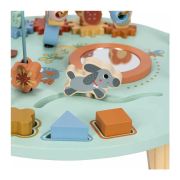 Masuta interactiva, Free2Play, Fun Table, Educationala, Cu o varietate de forme rotative si jucarie in miscare, Xilofon, Sortator de forme, Dezvolta abilitatile motorii, Inaltime 32 cm si diametru 41 cm, 36 luni+, Blue BYN83235