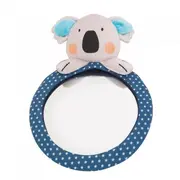 Oglinda retrovizoare pentru supravegherea bebelusului in masina, cu jucarie de plus koala dark blue atasata, dimensiuni 21.5x31 cm lvtkolm4015