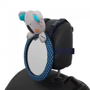Oglinda retrovizoare pentru supravegherea bebelusului in masina, cu jucarie de plus koala dark blue atasata, dimensiuni 21.5x31 cm lvtkolm4015