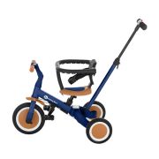 Tricicleta, Petite&Mars, Turbo, 5 in 1, Multifunctionala, Vehicul de impins, Bicicleta cu/fara pedale, Cu maner de ghidaj, Detasabil, Roti din cauciuc, Pana la 25 kg, 1.5-5 ani, Albastru BYN613665
