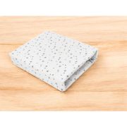 Cearceaf cu elastic, MimiNu, Pentru patut co-sleeper, Aurora, Dimensiune 76 x 43 cm, Din bumbac certificat Oeko Tex Standard 100, Mini Gray Stars BYN6426972026918