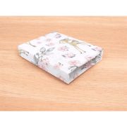 Cearceaf cu elastic, MimiNu, Pentru patut co-sleeper, Aurora, Dimensiune 76 x 43 cm, Din bumbac certificat Oeko Tex Standard 100, Sweet Deer Pink BYN6426972026925
