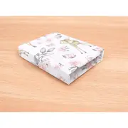 Cearceaf cu elastic, MimiNu, Pentru patut co-sleeper, Aurora, Dimensiune 76 x 43 cm, Din bumbac certificat Oeko Tex Standard 100, Sweet Deer Pink BYN6426972026925