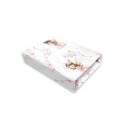 Cearceaf cu elastic, Qmini, Pentru patut co-sleeper, Aurora, Dimensiune 76 x 43 cm, Din bumbac certificat Oeko Tex Standard 100, Fairy Pink BYN6426972026895