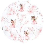 Cearceaf cu elastic, Qmini, Pentru patut co-sleeper, Aurora, Dimensiune 76 x 43 cm, Din bumbac certificat Oeko Tex Standard 100, Fairy Pink BYN6426972026895