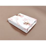 Cearceaf cu elastic, Qmini, Pentru patut co-sleeper, Aurora, Dimensiune 76 x 43 cm, Din bumbac certificat Oeko Tex Standard 100, Fairy Pink BYN6426972026895