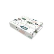 Cearceaf cu elastic, Qmini, Pentru patut co-sleeper, Aurora, Dimensiune 76 x 43 cm, Din bumbac certificat Oeko Tex Standard 100, Hedgehog  BYN6426972026857