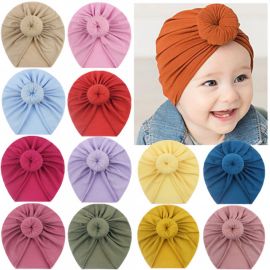 Caciulita tip turban in diverse culori MBx-20150.3-6 luni (Marimea 18 incaltaminte)-Kaki
