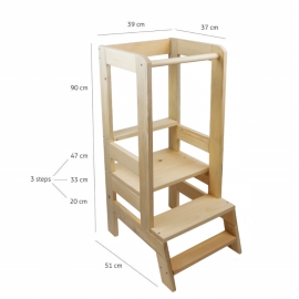 Springos - Turn de invatare ajustabil Learning Tower tip Montessori LVTKKCH01