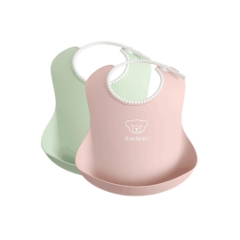 BabyBjorn - Set 2 bavete, Powder Green/Powder Pink BSAFE046343A