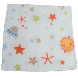 Scutec muselina Space bumbac organic 120x120 cm SeviBebe BBKSEV_300-61