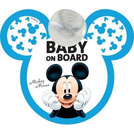 Semn de avertizare Baby on Board Mickey Disney CZ10423 BBJCZ10423_Albastru