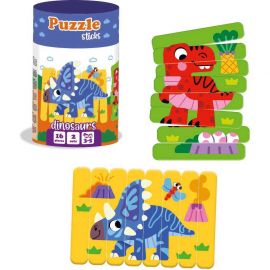 Set puzzle-uri din betisoare Dinozauri, 16 piese Roter Kafer RK1090-02 BBJRK1090-02_Initiala