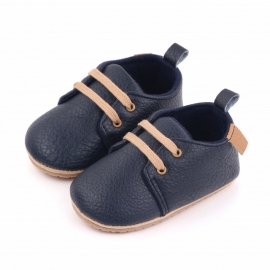 Pantofiori eleganti bleumarine cu sireturi (Marime Disponibila: 6-9 luni (Marimea 19 incaltaminte)) MBd2548-4-p21