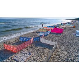Paravan pentru plaja pliabil 8 m multicolor Springos LVTKPA004