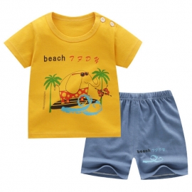 Pijama pentru baietei - Beach (Marime Disponibila: 6-9 luni (Marimea 19 incaltaminte)) MDH986-4