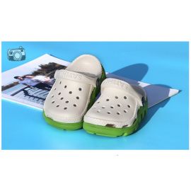 Papuci din cauciuc albi cu verde pentru copii (Marime Disponibila: Marimea 34) LIdw990-16