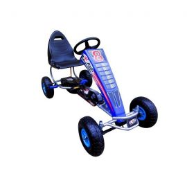 Kart cu pedale Gokart, 4-10 ani, roti gonflabile, G5 R-Sport - Albastru EDEEDIF8-3ALBASTRU