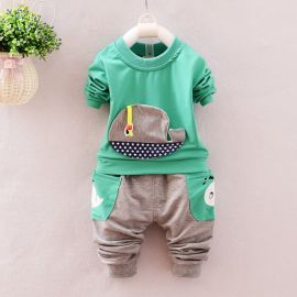 Trening bebelusi cu bluza verde - Balenuta (Marime Disponibila: 18-24 luni) MBhqm11-5