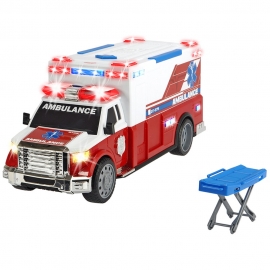 Masina ambulanta Dickie Toys Ambulance DT-375 cu targa HUBS203308389