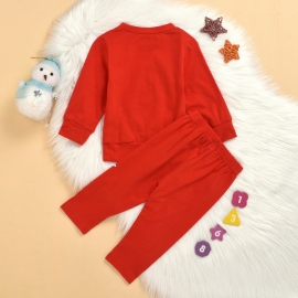 Pijama rosie pentru copii - Snowman (Marime Disponibila: 6-9 luni (Marimea 19 incaltaminte)) MDMS07