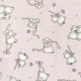 Sac de dormit, KidsDecor, iarna 2.5 tog Loving Bear Pink 70 cm KDET7025LBP