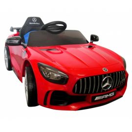 Masinuta electrica cu telecomanda, roti din spuma EVA si scaun din piele Mercedes GTR R-Sport - Rosu EDEEDIBBH-005ROSU