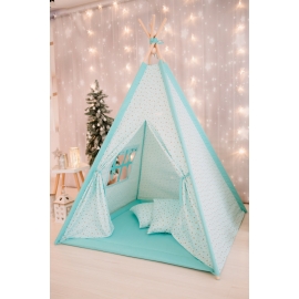 Cort de joaca, Gold Stars Teepee Mint, 110 x 110 MRD970