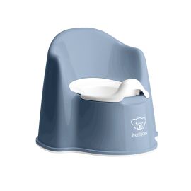 BabyBjorn - Olita cu protectie spate Potty Chair Deep blue/White BSAFE055269A