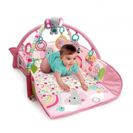 Bright Starts - Salteluta de activitati 5 in 1 Gym & Ball Pit Rainbow Tropics BBB12625