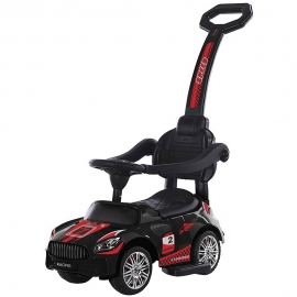 Masinuta de impins Chipolino Racing black cu maner HUBROCRC02001BK