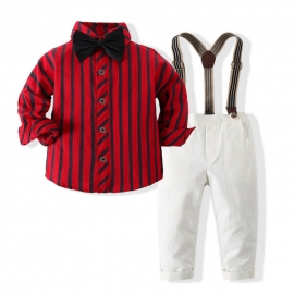 Costum pentru baietei cu camasuta rosie (Marime Disponibila: 3 ani) ADtzb0494-DE2