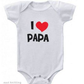 Body alb pentru bebelusi - I love papa (Marime Disponibila: 9-12 luni (Marimea 20 incaltaminte)) ADMJ-223-1