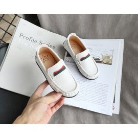 Pantofi eleganti albi tip mocasini pentru baietei (Marime Disponibila: Marimea 26) LIv358-1-SA48