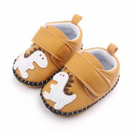 Pantofiori maro pentru baietei - Dino (Marime Disponibila: 3-6 luni (Marimea 18 incaltaminte)) LId2659-6-sa23
