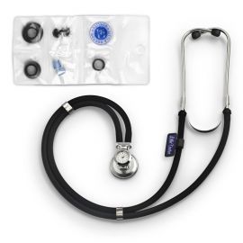 Stetoscop Little Doctor LD SteTime cu ceas, 2 tuburi, lungime tub 56cm, Negru/Inox BITLD-SteTime