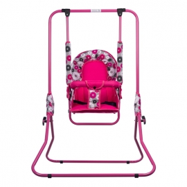 Leagan pentru copii, Top Kids, pentru interior si exterior, Pink Flowers KRT4100ATH2PF