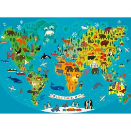 Puzzle Harta Lumii Cu Animale, 150 Piese ARTRVSPC13287