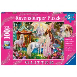 Puzzle Lumea Unicornilor, 100 Piese Glitter ARTRVSPC13617