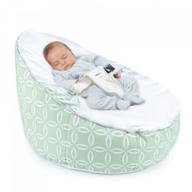 Fotoliu pentru bebelusi cu ham de siguranta Baby Bean Bed (Culoare: Alb) JEMbj_3484