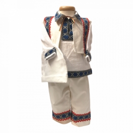 Costum national bebelus baietel, Albastru, Denikos® 671 NIK4917