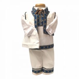 Costum traditional bebe baietel, Albastru, Denikos® 670 NIK4916