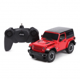 MASINA CU TELECOMANDA JEEP WRANGLER JL ROSU SCARA 1 LA 24 VIVRas79500_Rosu