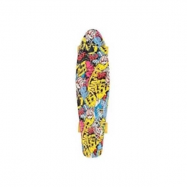 Skateboard Graffiti Skull 60 cm Toi-Toys TT62358A BBJTT62358A_Negru/Galben