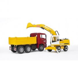 Bruder - Camion Man Tga Si Excavator Liebherr ARTBR02751