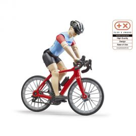 Bruder - Figurina Ciclist Cu Bicicleta De Curse ARTBR63110