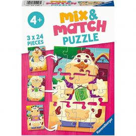 Puzzle Mix&Match Prietenii De La Ferma, 3X24 Piese ARTRVSPC05198
