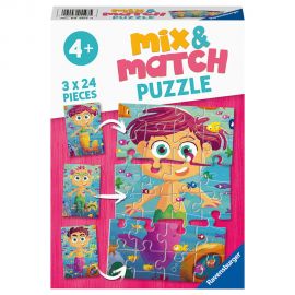 Puzzle Mix&Match Sirene Si Monstri, 3X24 Piese ARTRVSPC05597