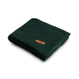 Paturica de bumbac tricotata Sensillo 100x80 cm Verde Inchis SILLO-4327